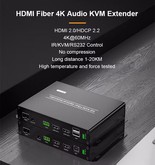 Удлинитель преобразователя аудио и видео HDMI/DVI/SDI в оптоволокно