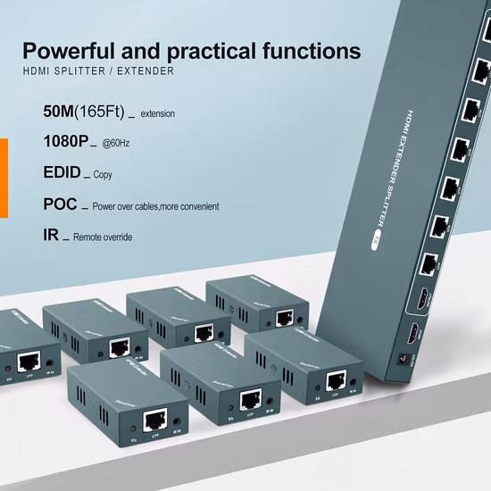 Many to Many HDMI Video Transmitter IP 1080P 60Hz CAT6 Cat5 150m HDMI Extender Over IP