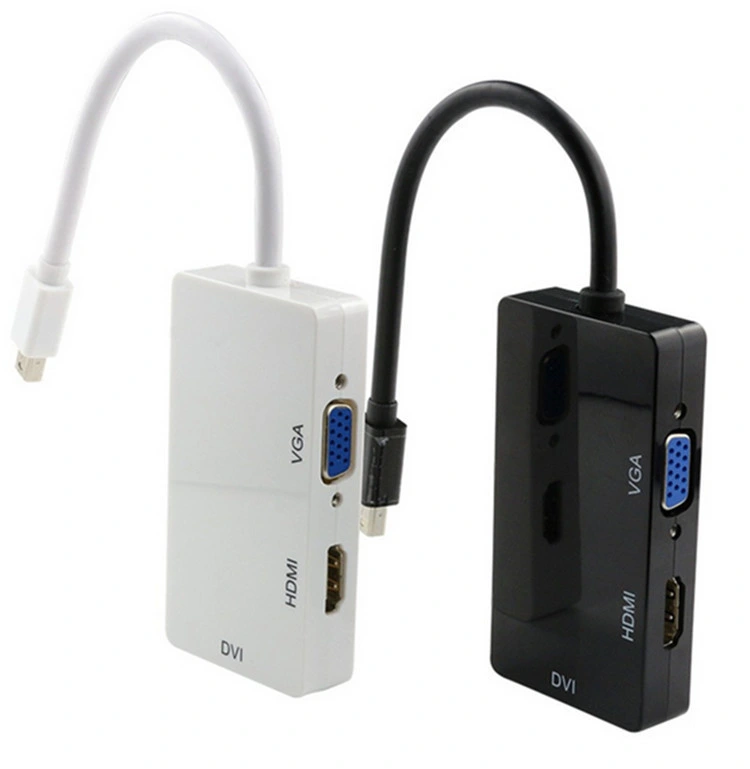 Anera Hot Sale Mini Dp Display to HDMI VGA DVI Converter Video Converter Adapter Cable