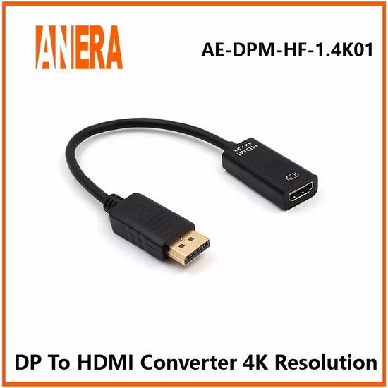 Anera Hot Sale 4K Dp Display to HDMI Converter Video Audio Converter