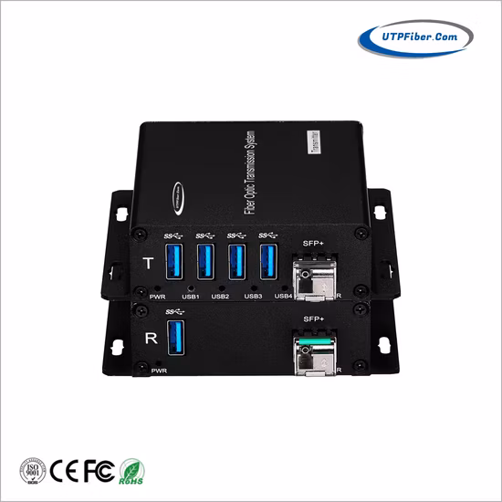 Hcstcom Конвертер DVI в оптоволокно с удлинителем KVM+RS232 от 10 до 60 км