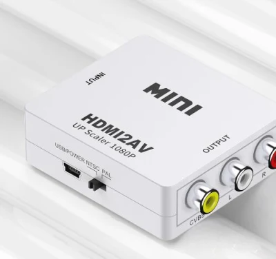 Поддержка мини-конвертера HDMI в AV 1080P, адаптера видеоконвертера HDMI в CVBS+L+R HD