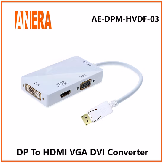 Лидер продаж Anera 1080P Dp Display to HDMI VGA DVI Converter Кабель-адаптер видеоконвертера